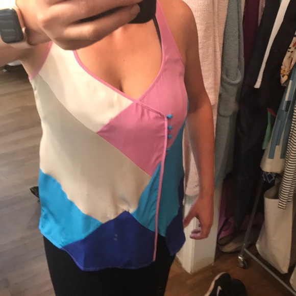 Silk color block tank size M - Picture 3 of 3